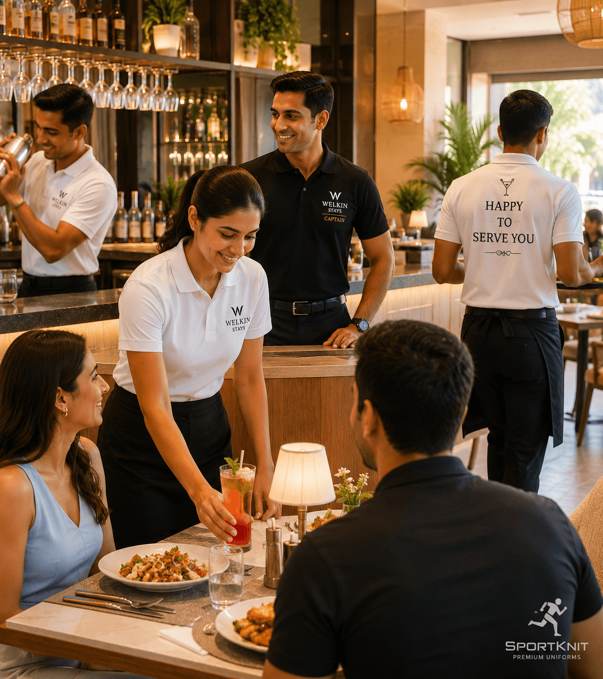 T SHIRTS WITH LOGO PRINTING FOR THE BAR STAFF