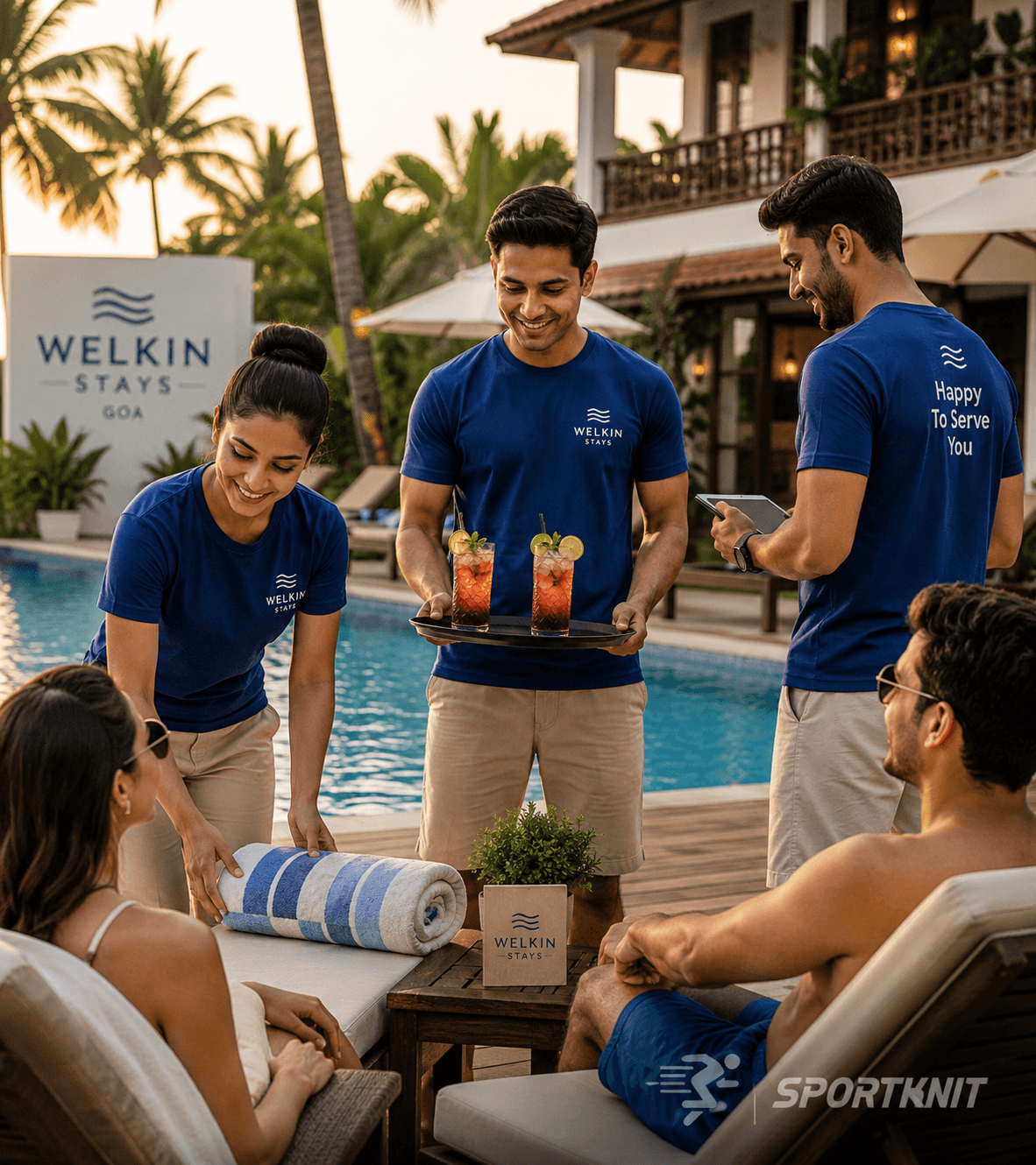POOLSIDE STAFF T SHIRTS UNIFORMS