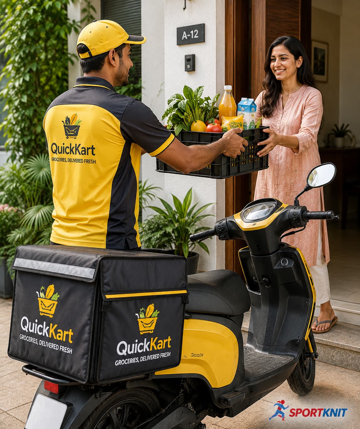 CUSTOMIZED GROCERY DELIVERY STAFF T-SHIRTS & UNIFORMS WITH LOGO