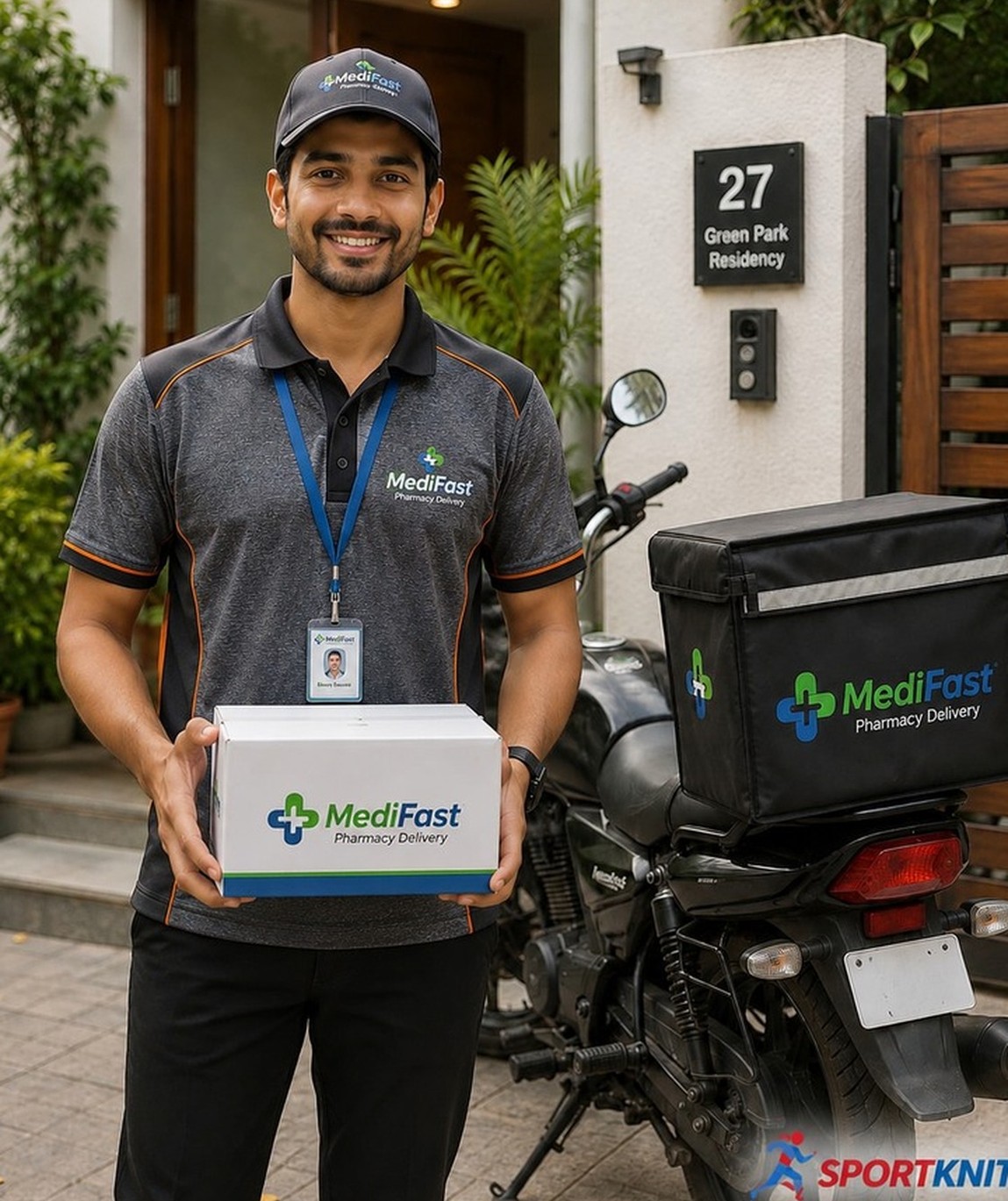 CUSTOMIZED PHARMACY & MEDICAL DELIVERY STAFF POLO T-SHIRTS WITH LOGO