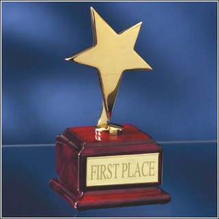 ELEGANT GOLD STAR TROPHY