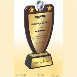 WOOD SHIELD TROPHY