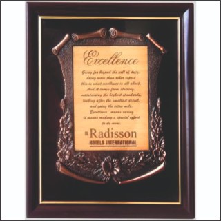 HOTEL AWARD PLAQUE