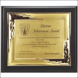 GOLDEN PLAQUE