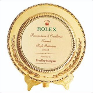 ROLEX GOLD PLAQUE