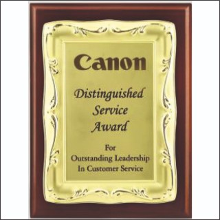 CANON GOLD PLAQUE