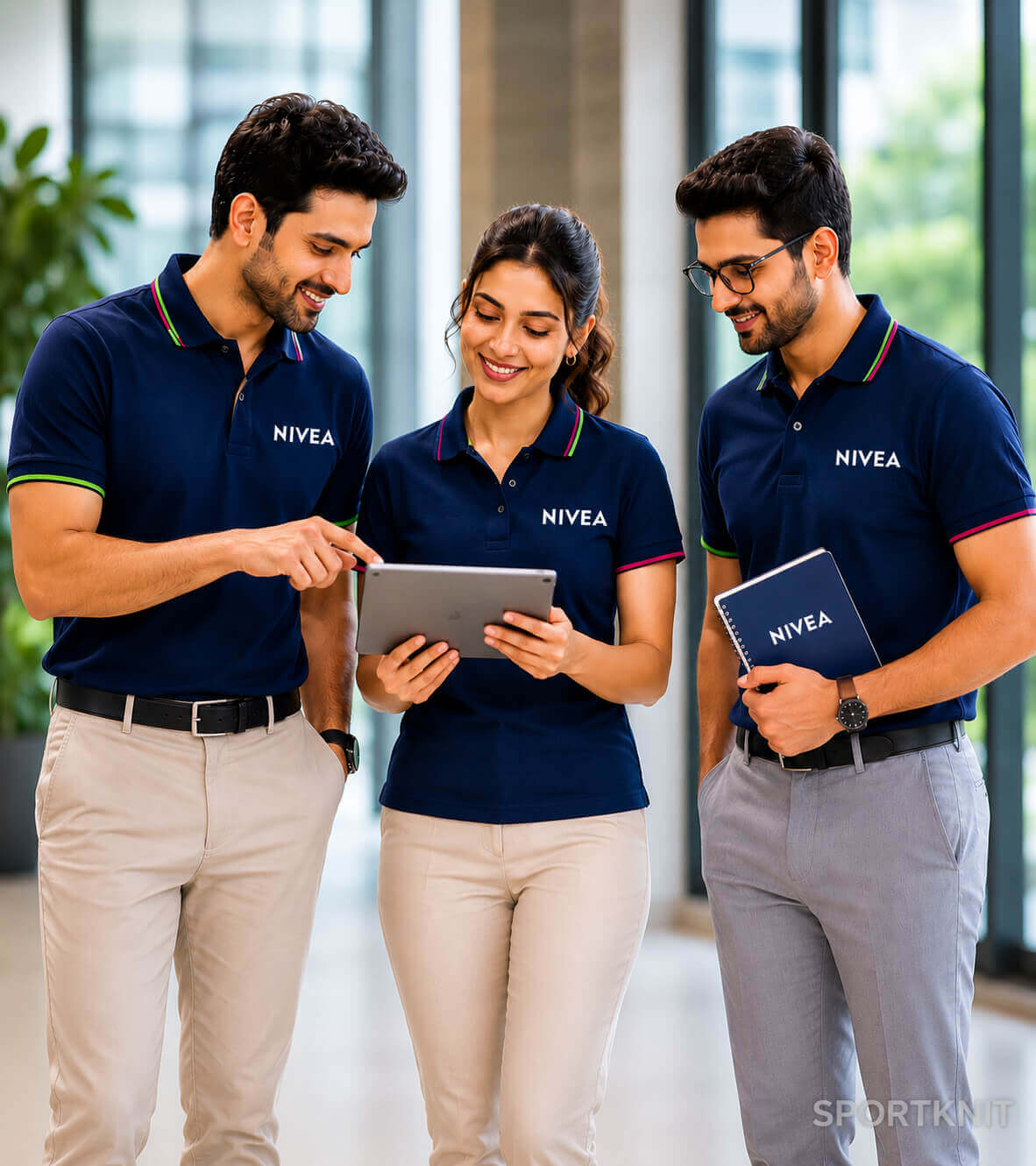 NAVY BLUE POLO T SHIRT WITH YOUR BRAND