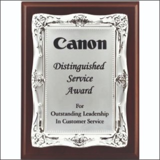 CANON SILVER PLAQUE