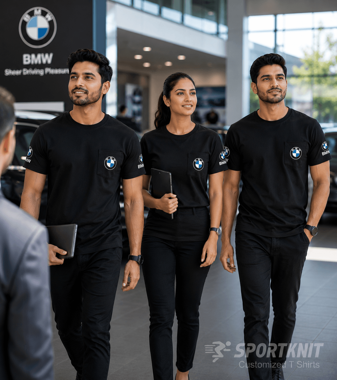 BLACK ROUND NECK T SHIRTS WITH LOGO BRANDING