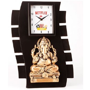 ganpati wooden wall clock